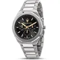 Maserati Stile 45 Mm Chro Black Dial Br Ss Ur