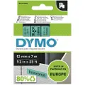 Dymo Tape D1 12mm Sort/grøn