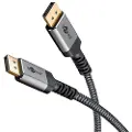 Goobay Displayport 1.4 Sleeved - 3m - Sort
