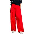 Pepe Jeans Pepe Jeanstil kvinder. PL211834 Chino-bukser med brede ben Goa rød (XS), Casual, Lyocell