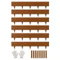 Vevor Stål Landskabskant, 6 pakker 40 x 8 tommer Vejrbestandig &amp; Forrustet Metal Landskabskant, Bøjelig Havekant, Hajspyd, Plænekant til Blomsterbed Havestiopdeler