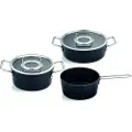 Fissler Grydesæt ADAMANT, sæt med 3, sort, aluminium, Fissler