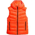 Superdry Superdrytil kvinder. W5011715A Vatteret vest med hætte Fuji Quilt coral (M), Casual, Polyester, Koralfarvet