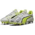 Puma KING ULTIMATE FOREVER FG/AG Football Boots Unisex, Shoes, Feather Gray/Electric Lime/White, 44