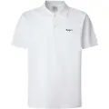 Pepe Jeans Pepe Jeanstil mænd. PM542298 Polo Essential hvid (S), Casual, Bomuld, Korte ærmer, Bæredygtig