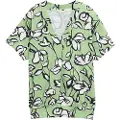 Tom Tailor V-neck Alloverprinted T-shirt Med Korte ærmer