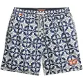 Superdry Superdrytil mænd. M3010250A Badedragt med mosaikprint 43,2 cm blå (XL), Badetøj, Genanvendt polister, Bæredygtig