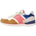 Pepe Jeans Pepe Jeanstil kvinder. PLS40045 London Print flerfarvede træningssko i læder (38), Fast, Ruskind, Blonder, Casual, Flerfarvet
