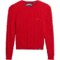 Superdry Superdrytil kvinder. W6110685A Essentials Slim pullover rød (XS), Casual, Akryl
