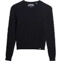 Superdry Superdrytil kvinder. W6110685A Essentials Slim marineblå trøje (XS), Casual, Akryl