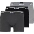 Hugo Boss BOSStil mænd. 50475282 3 Pack 3P Power træningsbukser grå, sort (XL), Afslappet, Bomuld