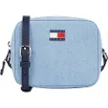Tommy Hilfiger Tommy Jeanstil kvinder. AW0AW17289 Essential-skuldertaske i blåt denimstof (OSFA), Casual, Bomuld