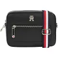 Tommy Hilfiger Tommy Hilfigertil kvinder. AW0AW15864 Ikonisk skuldertaske med karakteristisk sort rem (OSFA), Casual, Polyuretan