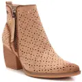 Refresh Refreshtil kvinder. 17251902-BEIGE Ankelstøvler i læder 172519 beige (38), 5-8 cm, Lynlås, Casual