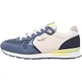 Pepe Jeans Pepe Jeanstil kvinder. PLS40038 Brit Camp flerfarvede lædersko (38), Fast, Ruskind, Blonder, Casual, Flerfarvet
