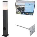 QAZQA Udendørslampe mørkegrå 80 cm med fatning IP44 - Malios