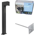 QAZQA Industriel udendørs gulvlampe mørkegrå 65 cm IP44 - Baleno