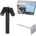 QAZQA Stående udendørslampe sort 50 cm 2-lys justerbar - Duo