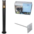 QAZQA Moderne sort udendørs stolpelampe 80 cm IP44 - Rox