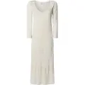 Pepe Jeans Pepe Jeanstil kvinder. PL953712 Paulina hvid kjole (M), Casual, Polyester, Lange ærmer