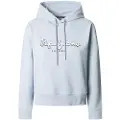 Pepe Jeans Pepe Jeanstil kvinder. PL581483 Maddy-sweatshirt med blå hætte (XL), Casual, Bomuld