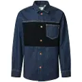 Pepe Jeans Pepe Jeanstil mænd. PM308814 Baz' marineblå skjorte (L), Casual, Bomuld, Lange ærmer, Bæredygtig