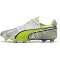 Puma KING ULTIMATE FOREVER FG/AG Football Boots Unisex, Shoes, Feather Gray/Electric Lime/White, 38.5