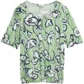 Tom Tailor Crincle Alloverprinted Kortærmet Bluse