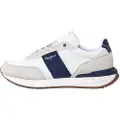 Pepe Jeans Pepe Jeanstil mænd. PMS60039 Buster Knit lædersko hvid (42), Fast, Ruskind, Blonder, Casual