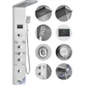Vevor brusepanelsystem, 6 bruseindstillinger, LED- og skærmbruserpanel med vandkraft, regnvand, vandfald, 8 massagedyser, badekartud, håndbruser, vægmonteret brusesæt i rustfrit stål