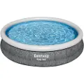 Bestway Fast Set Rattan Ø 366x76 Cm Rund Oppustelig Pool