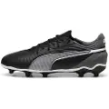 Puma KING MATCH FG/AG Football Boots Youth, Shoes, Black/White/Cool Dark Gray, 30