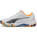 Puma NOVA Court Padel Shoes, Shoes, White/Black/Vivid Blue, 40.5