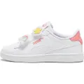 Puma Smash 3.0 Badges Kids'Sneakers, Shoes, White/Passionfruit, 29