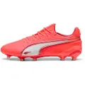 Puma KING ULTIMATE FG/AG Football Boots Unisex, Shoes, Glowing Red/White/Red Fire, 47