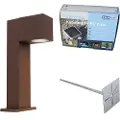 QAZQA Industriel stående udendørslampe rustbrun 30 cm IP44 - Baleno