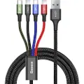 Baseus Rapid Series 4-i-1 Kabel CA1T4-A01 - 1.2m - Sort