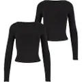 Urban Classics Ruffled Super Slim T-shirt Med Lange ærmer 2 Enheder