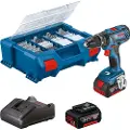 Bosch Gsb 18v-282x4.0ah Gal Set 82 Acc L-case Elektrisk Skruetrækker