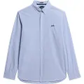 Superdry Superdrytil mænd. M4010993A Essentials Lightweight Slim Fitted Shirt blå (XXL), Casual, Bomuld, Lange ærmer