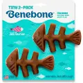 Benebone Lille Fiskebenlegetøj Til Hunde 12 Cm 2 Enheder