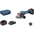 Bosch Gwx18v-15sc 125 Mm+2xpro C18v8ah+gal160c+l-boxx Vinkelsliber