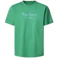 Pepe Jeans Pepe Jeanstil mænd. PM508208 Eggo N T-shirt grøn (M), Casual, Bomuld, Korte ærmer, Bæredygtig