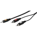 Vivanco Audiokabel, 1x3.5 mm Han - 2xRCA Han, 1,5 m 4008928410303 Modsvarer: N/A