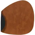 Lind DNA Dækkeserviet CURVE NUPO 37 x 44 cm, dobbeltsidet, cognac / sort, læder, LIND DNA