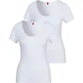 HUGO underwear HUGOtil kvinder. 50469660 Sæt med 2 T-shirts Twin hvid (XL), Afslappet, Bomuld