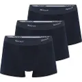 Gant Ganttil mænd. 900003333 Sæt med 3 navy boxershorts (XL), Afslappet, Bomuld, Blå