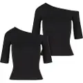 Urban Classics Organic Asymmetric Rib T-shirt Med Korte ærmer 2 Enheder