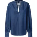 Pepe Jeans Pepe Jeanstil kvinder. PL305034 Bluse Candace navy (XS), Casual, Bomuld, Lange ærmer, Bæredygtig, Blå