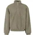 Urban Classics Oversized Teddy Halv Lynlås Sweater
